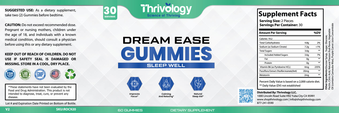 Dream Ease Gummies Sleep Well