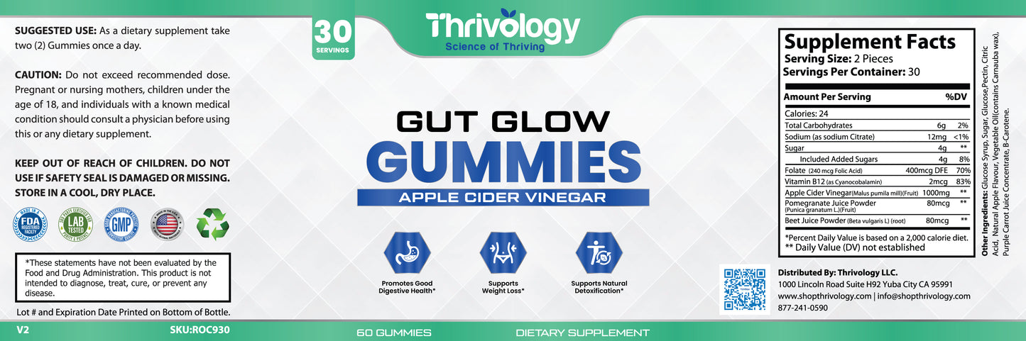 Gut Glow Gummies Apple Cider Vinegar Gummies