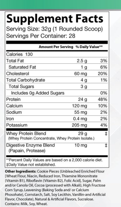 Cookie Fuel 100% Isolate Whey Protein  Flavor: Cookies and Cream   2lb