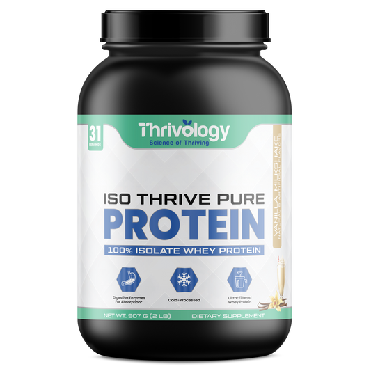 Iso Thrive Pure Protein  100% Isolate Whey Protein  Flavor: Vanilla