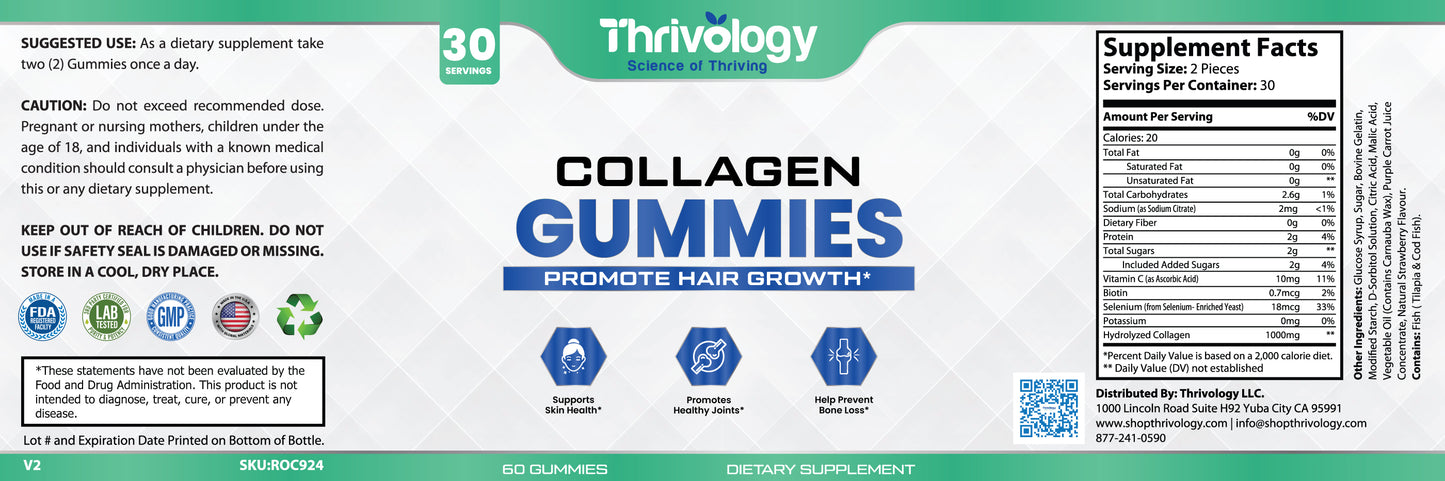 Collagen Gummies Promote hair Growth